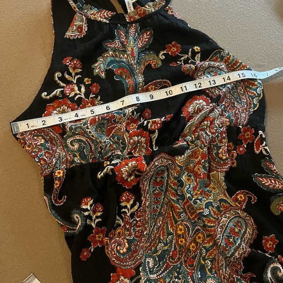 COLLECTIVE CONCEPTS Nordstrom Rack halter neck midi dress, paisley black XS - Picture 12 of 12